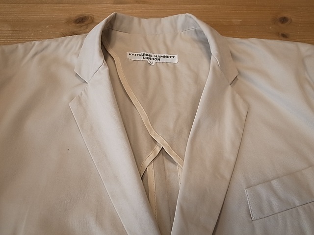 KATHARINE HAMNETT LONDON Katharine Hamnett London cotton beige 3. tailored jacket blaser size M