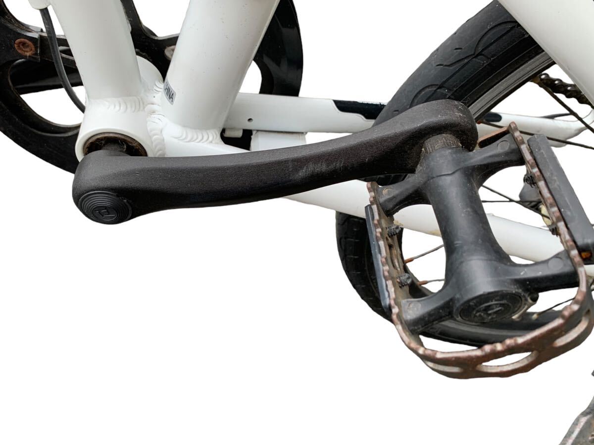ルプス LUPUS 20インチ 折り畳み自転車 フォールディングバイク 自転車 軽量アルミフレーム SHIMANO 7速 ホワイト 中古品の画像6