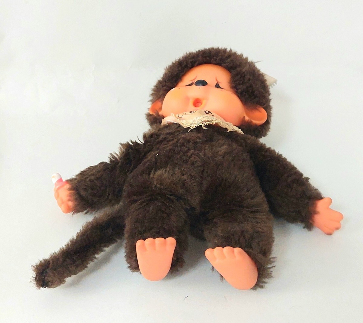 送料350円～☆昭和レトロ!1974年当時物! Sekiguchi セキグチ「FUTAGONOMONCHHICHI 双子のモンチッチ 泣き顔 女の子」ぬいぐるみ 人形 玩具の画像3