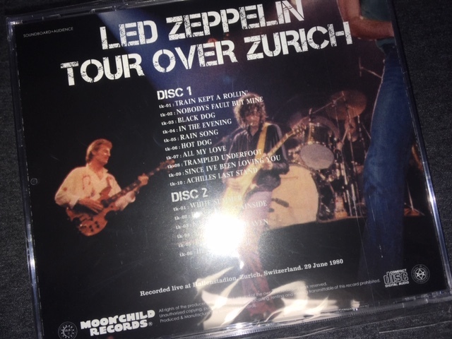 ●Led Zeppelin - Tour Over Zurich Winston Remaster : Moon Child プレス3CDの画像2