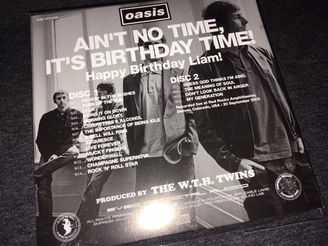 ●Oasis - Ain't No Time, It's Birthday Time」Happy Birthday Liam! Empress Valley プレス2CD見開き紙ジャケット_画像3