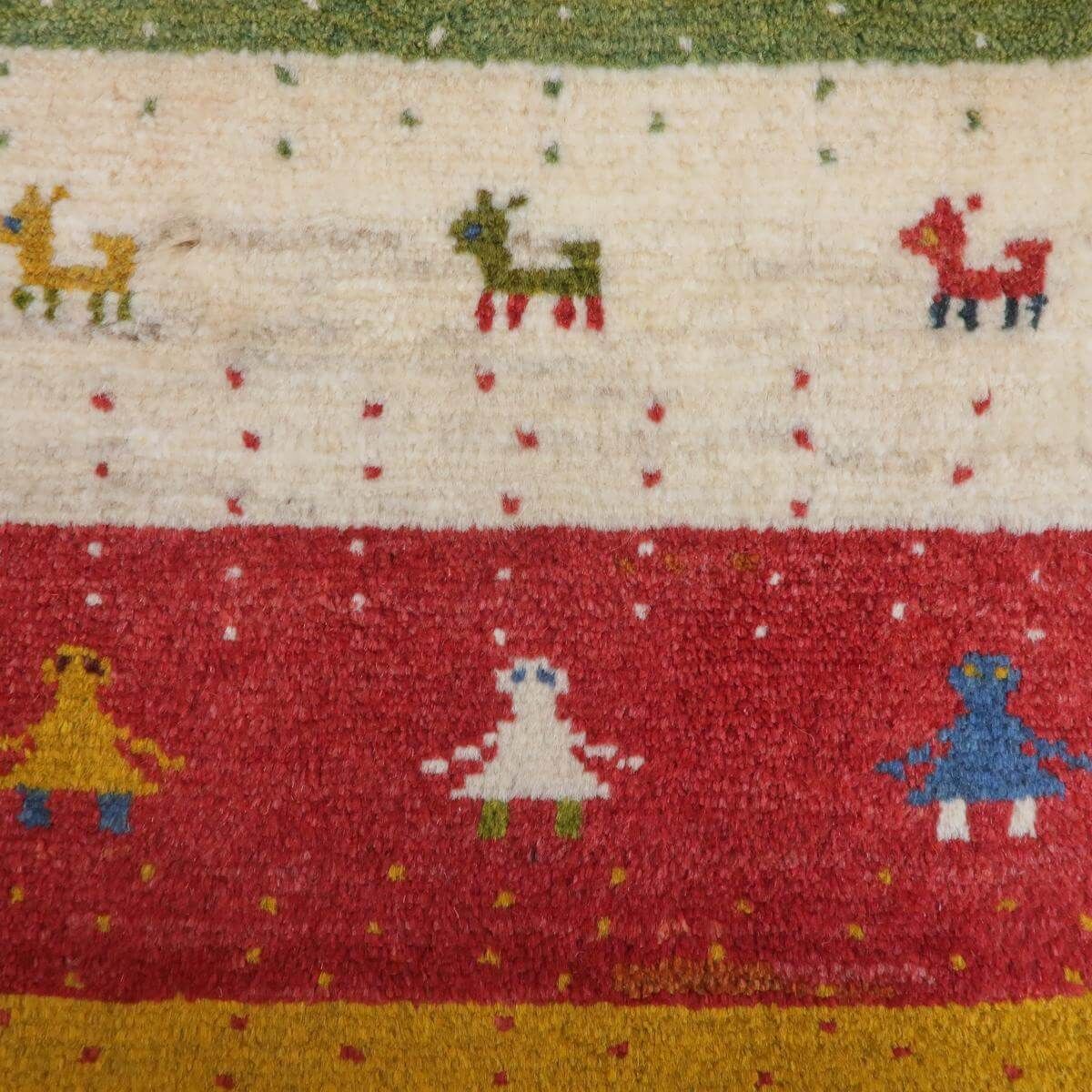 ギャッベ/ラティーフ 120×84cm イラン産 手織り リビング ギャッベ/ラティーフ 120×84cm イラン産 手織り リビング