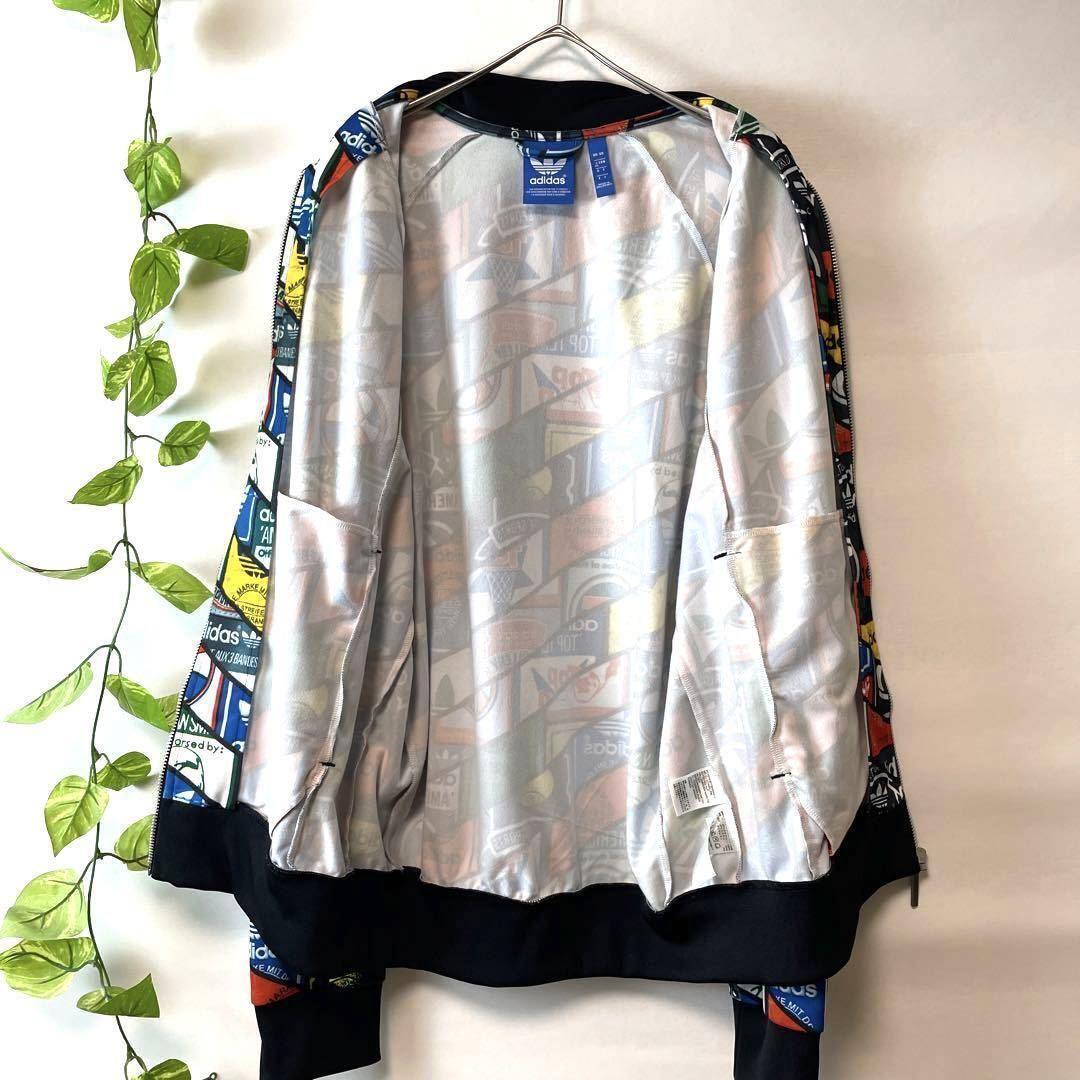 総柄 極美品 Lサイズ adidas アディダス トラックジャケット 総柄 極美品 Lサイズ adidas アディダス トラックジャケット