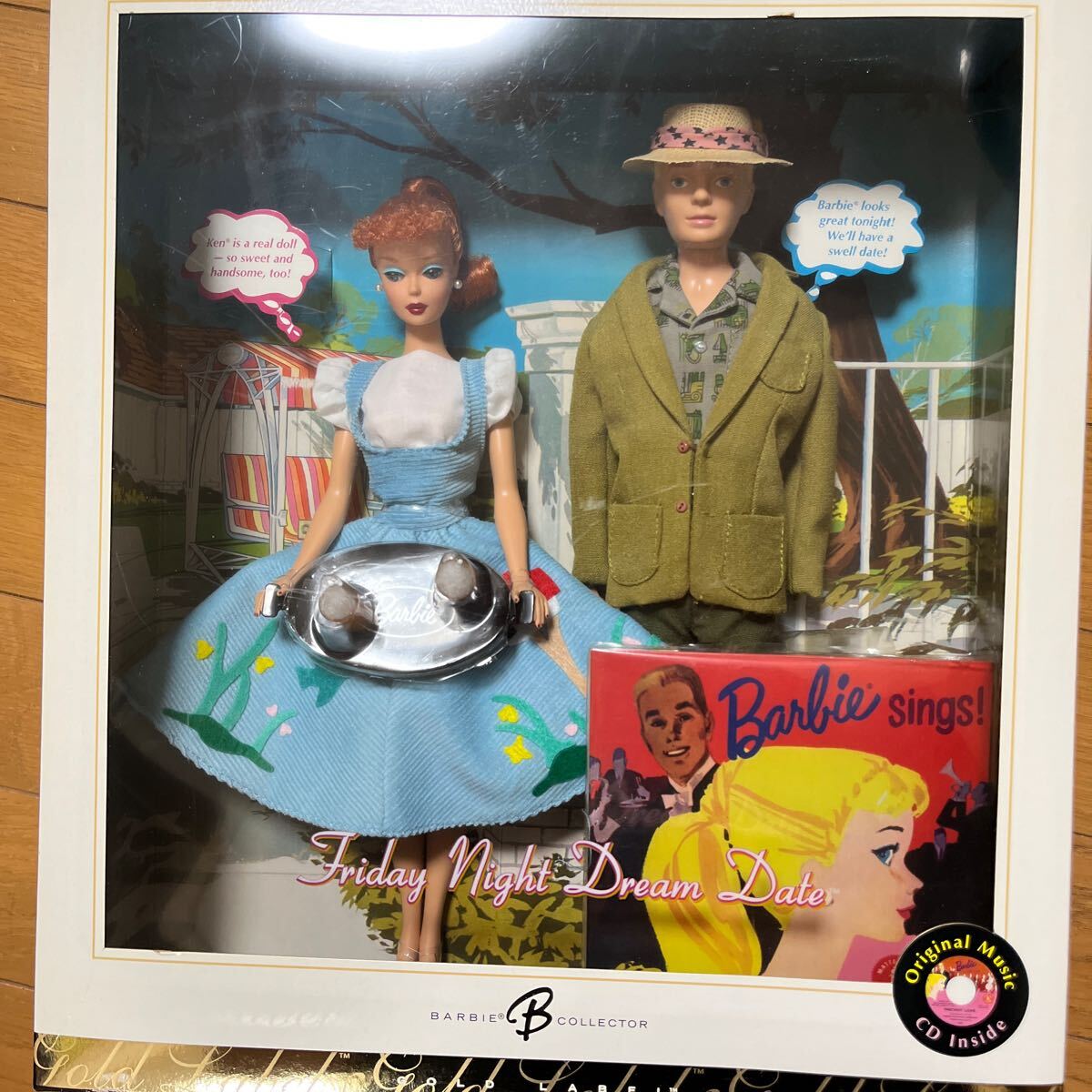 Friday Night Dream Date Barbie & Ken Doll Giftset w CD - Gold Label Reprodu_画像1