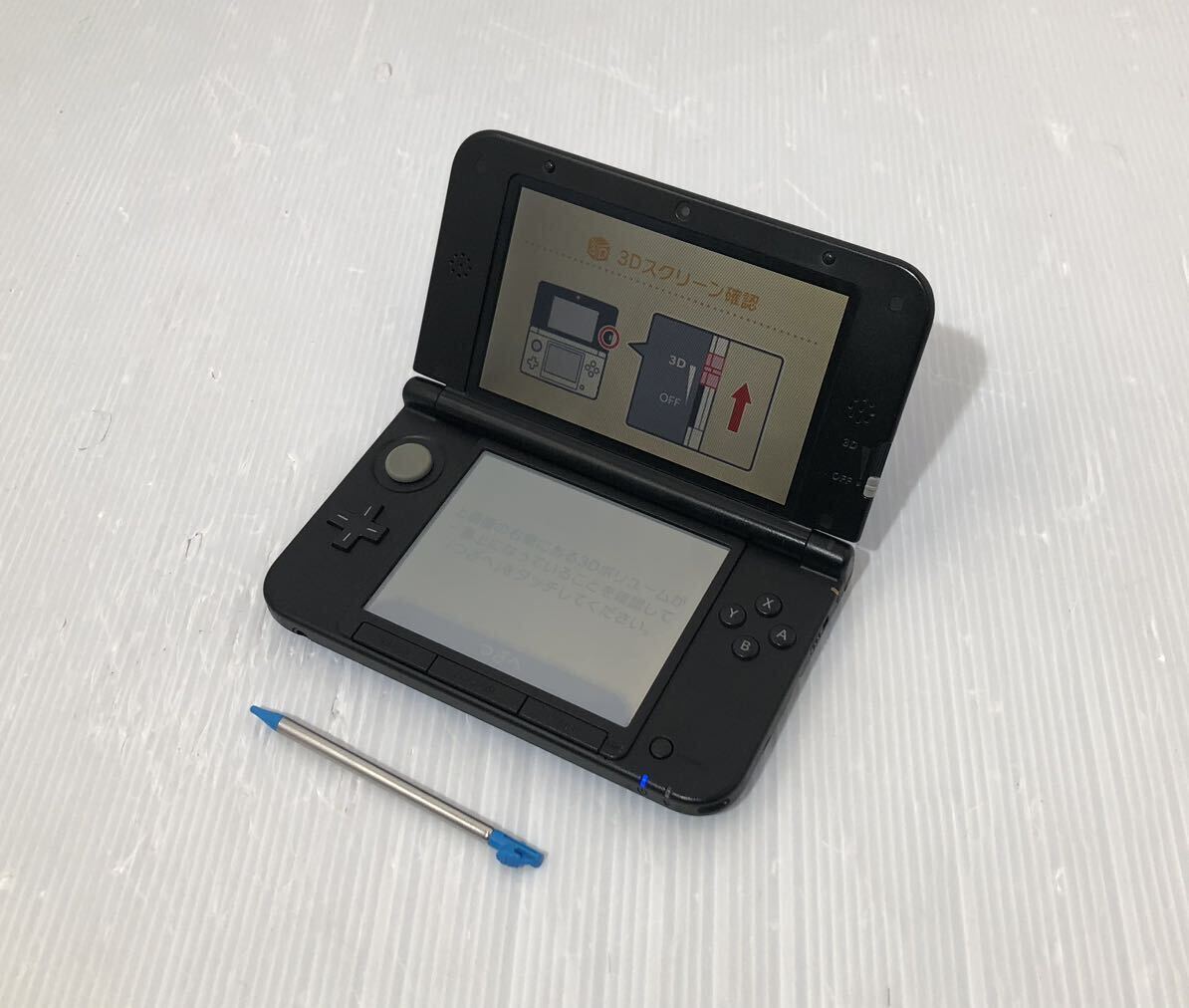 任天堂 ニンテンドー3DS LL 本体のみ SPR-001(JPN) ブルー×ブラック 動作良好 Nintendo スリーディーエス エルエル Blue Blackの画像1