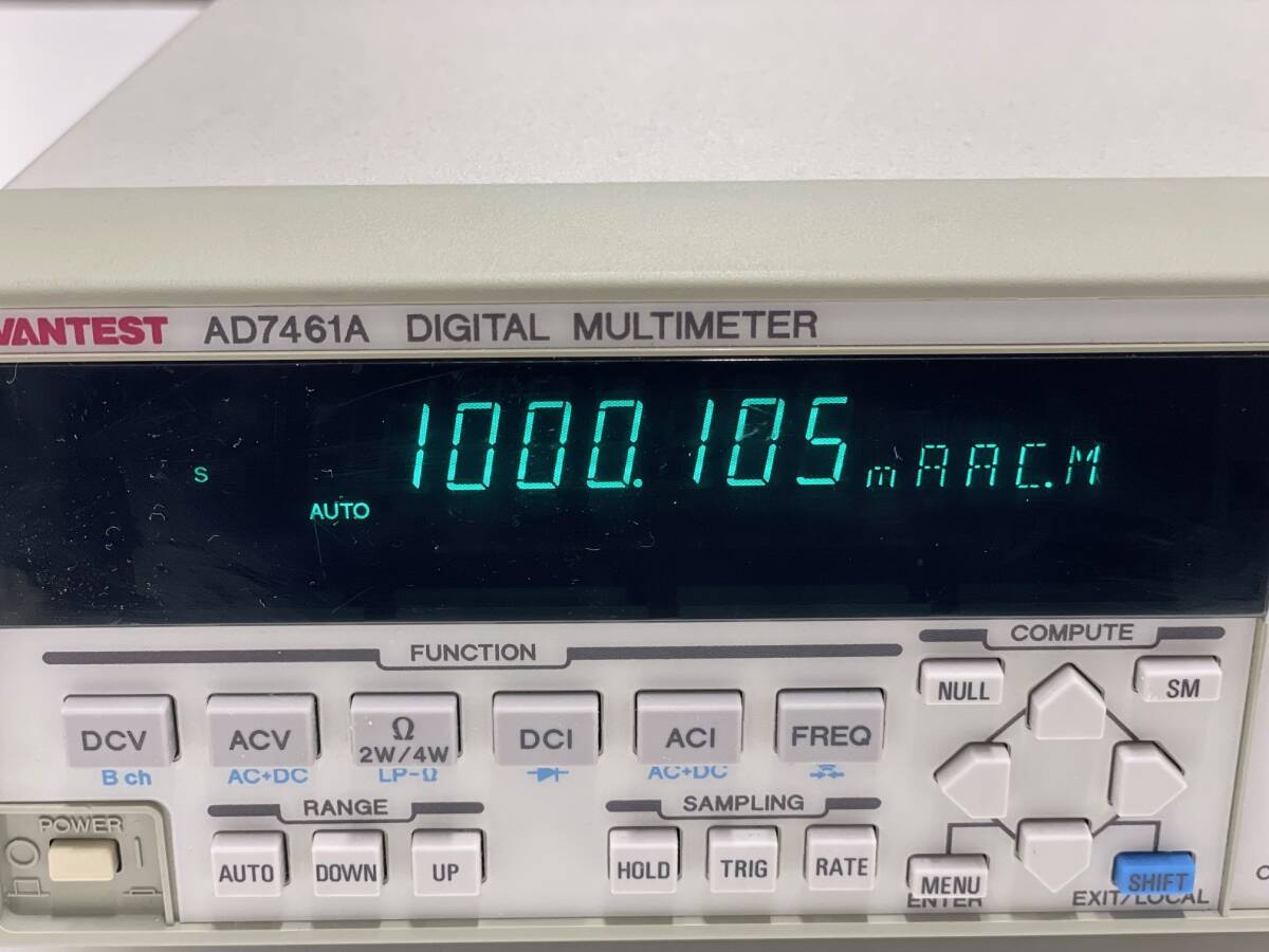 アドバンテスト/ADVANTEST AD7461A デジタルマルチメータ/Digital Multimeter_1A AC電流