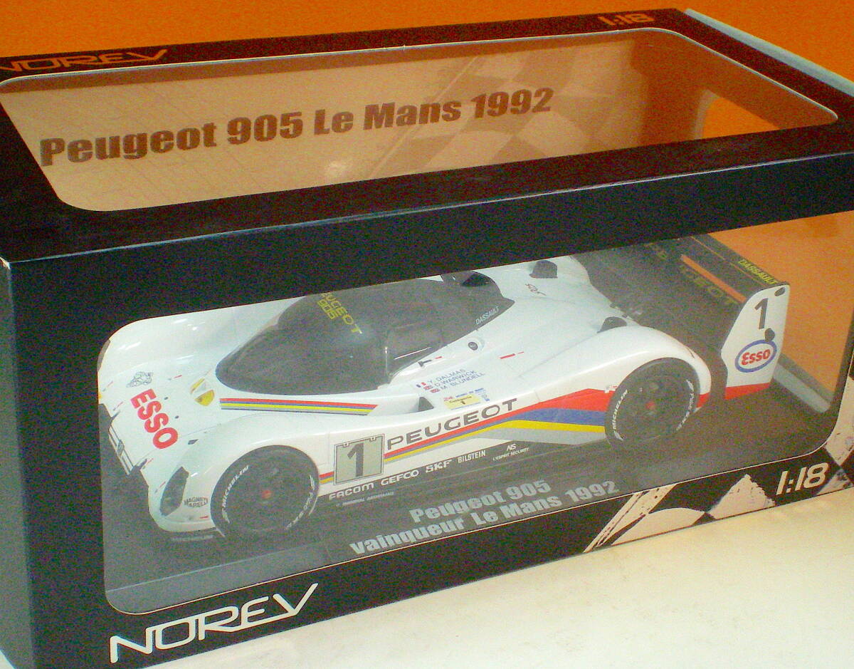 NOREV 1/18 Peugeot 905 Evo1 bis La Mans 1992 #1 プジョー ル・マン優勝車 ノレブ ゆうパック80サイズ送料着払いの画像10