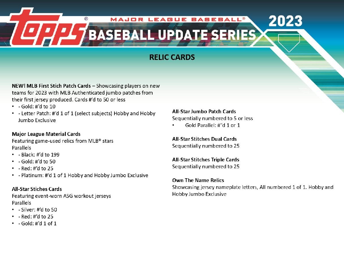 MLB 2023 TOPPS UPDATE SERIES JUMBO 1パック(46枚入り)の画像9