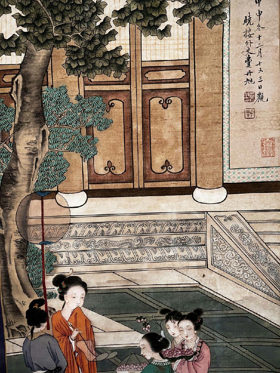 ■観心・時代旧蔵■C3214中国古書画 唐寅 人物 掛け軸 書画立軸 水墨中国画巻物 肉筆逸品 肉筆保証品の画像7