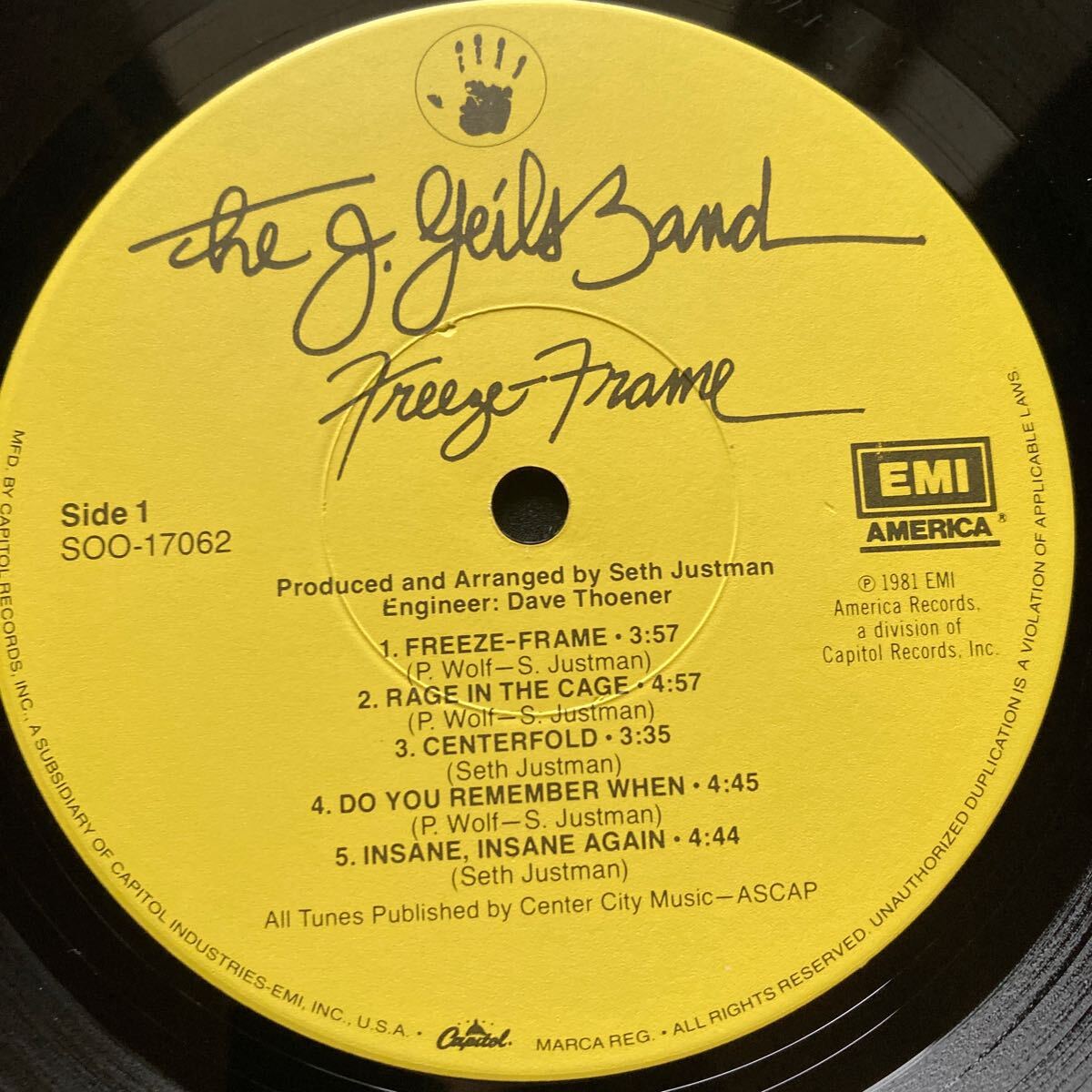 LP THE J. GEILS BAND / FREEZE FRAME_画像9