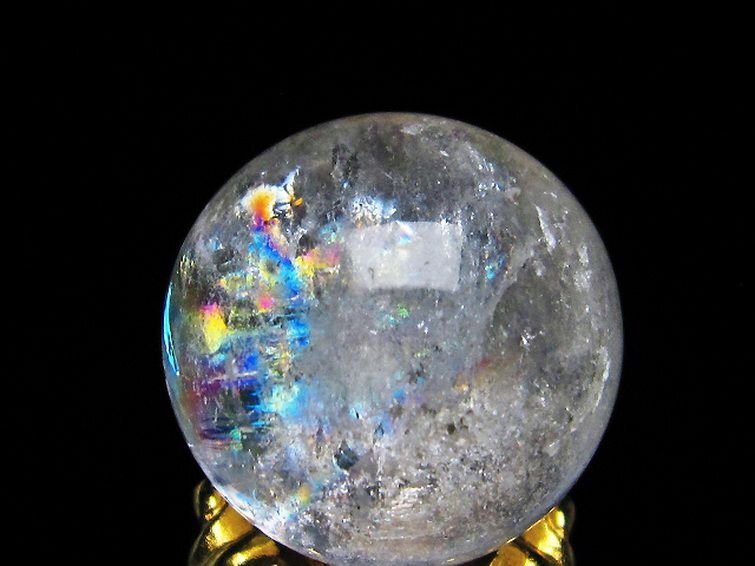 誠安◆超レア最高級天然虹入りヒマラヤ水晶丸玉 26mm [T294-4126]の画像2