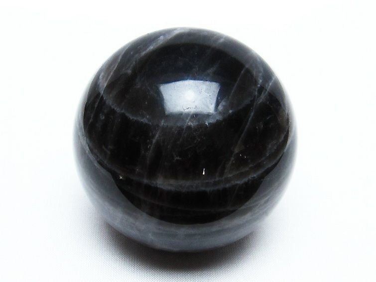 誠安◆天然石最高級品モリオン 純天然 黒水晶 丸玉 64mm [T572-9764]の画像1