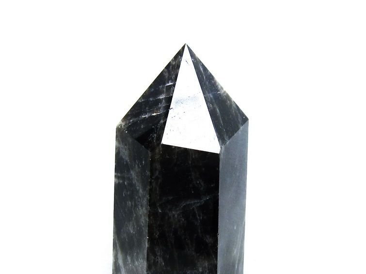 誠安◆1.5Kgモリオン 純天然 黒水晶 六角柱[T43-7732]の画像3