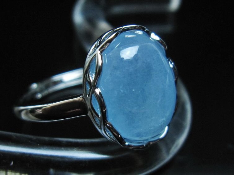 . cheap * super-rare super-beauty goods AAA class natural aquamarine ring (15 number )[T367-6344]