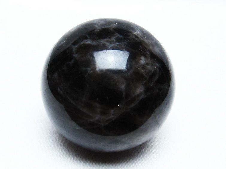 誠安◆超レア最高級天然モリオン 純天然 黒水晶 丸玉 67mm [T572-9767]_画像1