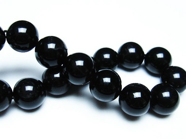 . cheap *moli on original natural black crystal bracele 14mm [T112-6502]