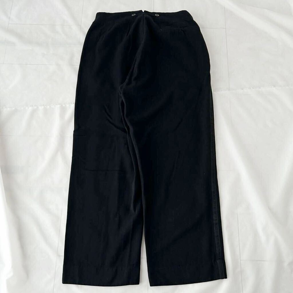 40s 50s боковой линия слаксы брюки все черный чёрный ( Vintage 40 годы 50 годы подтяжки кнопка широкий Buggy брюки 
