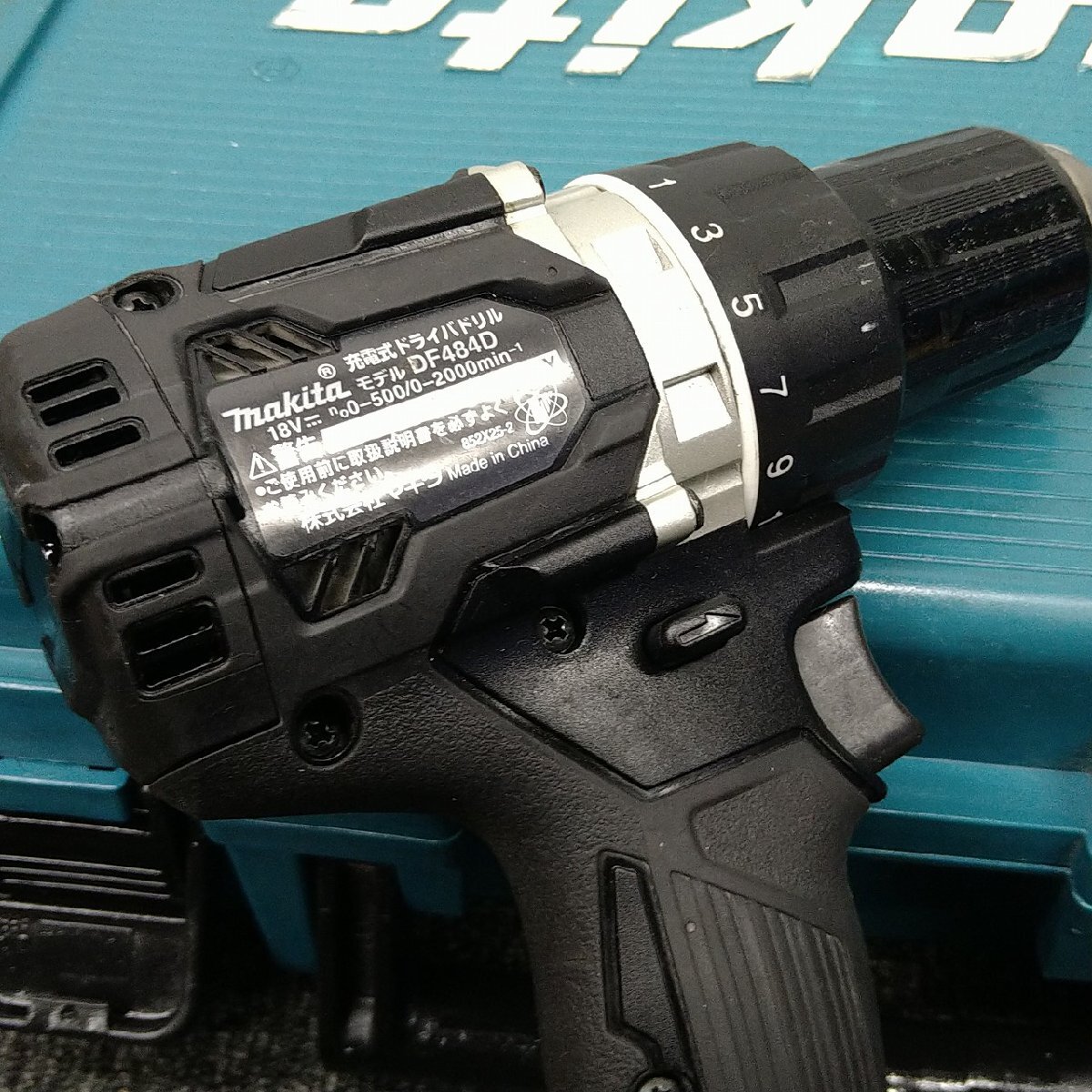 ＄【 Makita マキタ 充電式ドライバドリル DF484DRGXB（6.0Ah）バッテリBL1860B×1本・充電器DC18RC・ケース付 電動工具 】KH11836の画像6