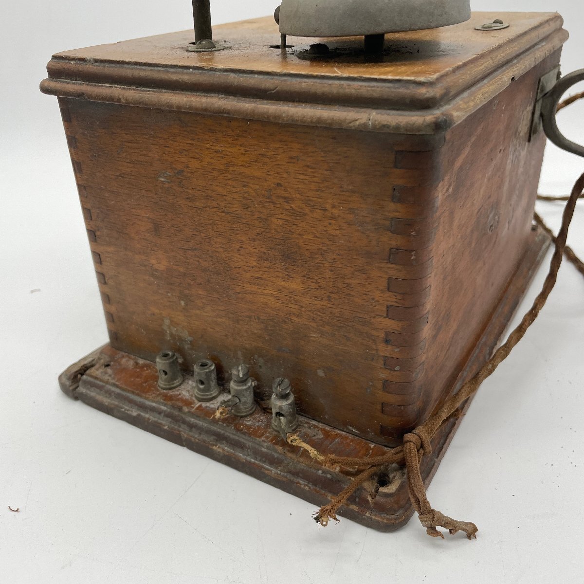 ω rare [ Tokyo Oki Electric corporation Taisho retro Vintage consumer electronics telephone machine old telephone antique goods interior objet d'art wooden old Japanese-style house hand turning ]TK2237