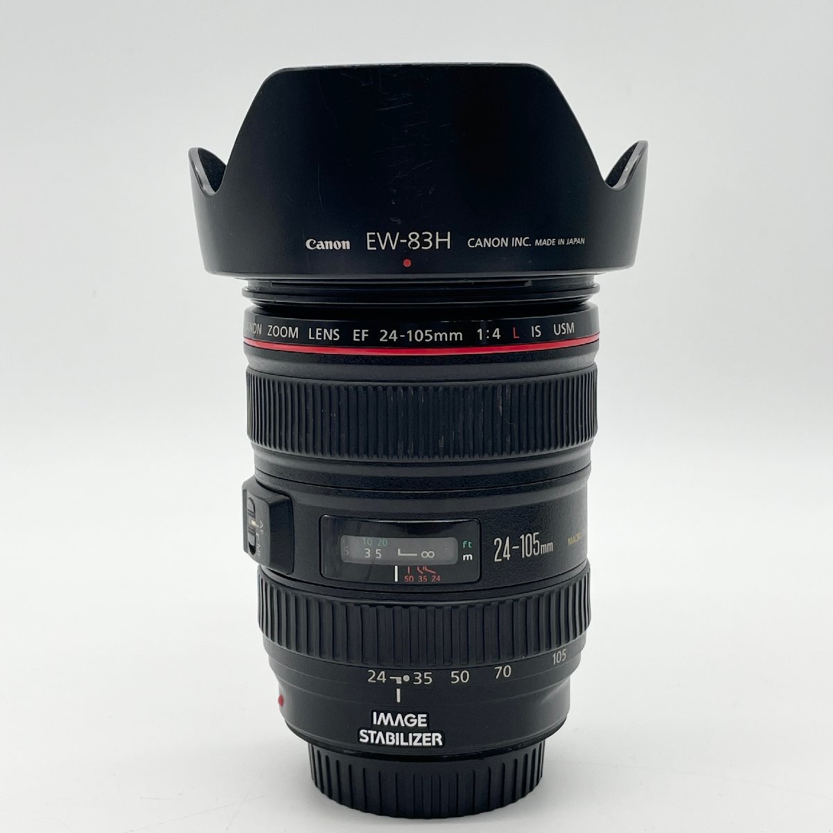 ω美品【CANON キャノン ズームレンズ EF24-105mm 1:4 F4L IS USM レンズフード EW-83H プロテクトフィルター 77mm EFレンズ】TK1900_画像1