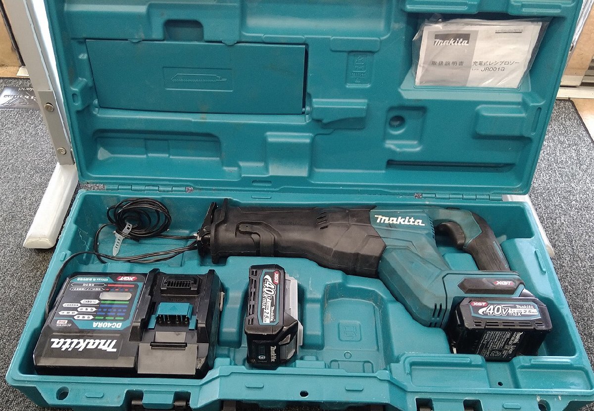 ＄【 Makita マキタ 充電式レシプロソー JR001GRDX バッテリBL4025×2本・充電器DC40RA・ケース付 40Vmax 切断工具 電動工具 】KH11792_画像1