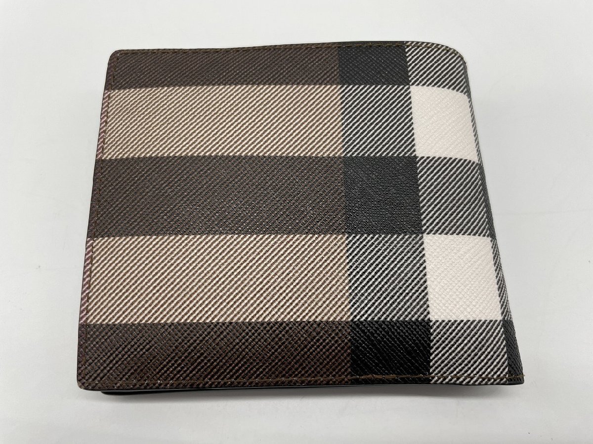 ∞綺麗【バーバリー BURBERRY 8052802 二つ折り財布 DARK BIRCH BROWN ブラウン メンズ 保存袋 箱付き 2023年春夏新作】HM685_画像2