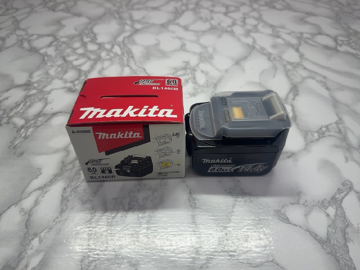 ♪未使用品【マキタ リチウムイオンバッテリBL1460B 14.4V 6.0Ah 4段階残容量表示+自己故障診断機能付き 】OK17298の画像1