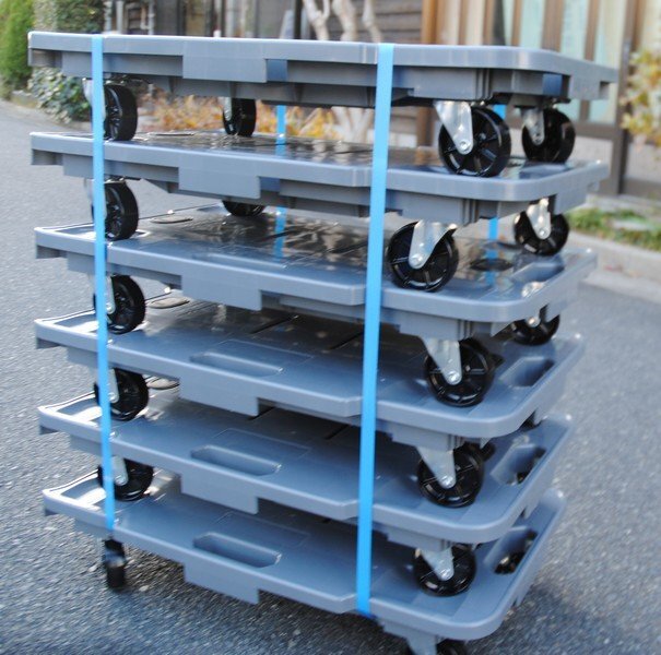 * unused goods beautiful [ river ./ KAWAJUN Uni Carrier 6840 G75 6 pcs. set flat cart business use ] Uni carrier withstand load 130kg 68×40cm stock goods P04235