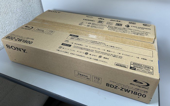 #未開封 新品【SONY ソニー BDZ-ZW1800 ブルーレイディスク／DVDレコーダー デジタルハイビジョンチューナー内蔵 1TB HDD 保証付】P04318の画像3