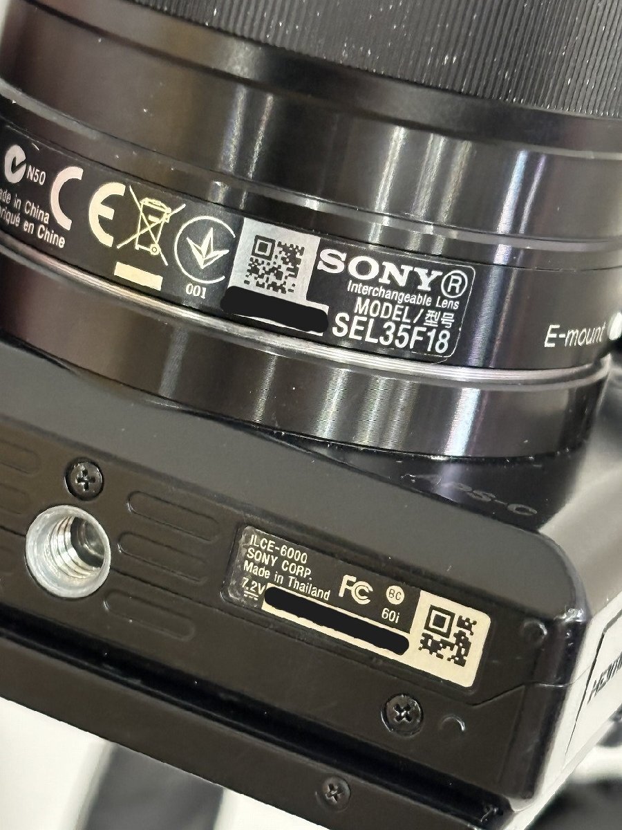 ●【SONY ソニー デジタル一眼カメラ αシリーズ α6000 APS-C レンズ E 35mm F1.8 OSS セット 充電器なし 人気モデル】SF-12816_画像9