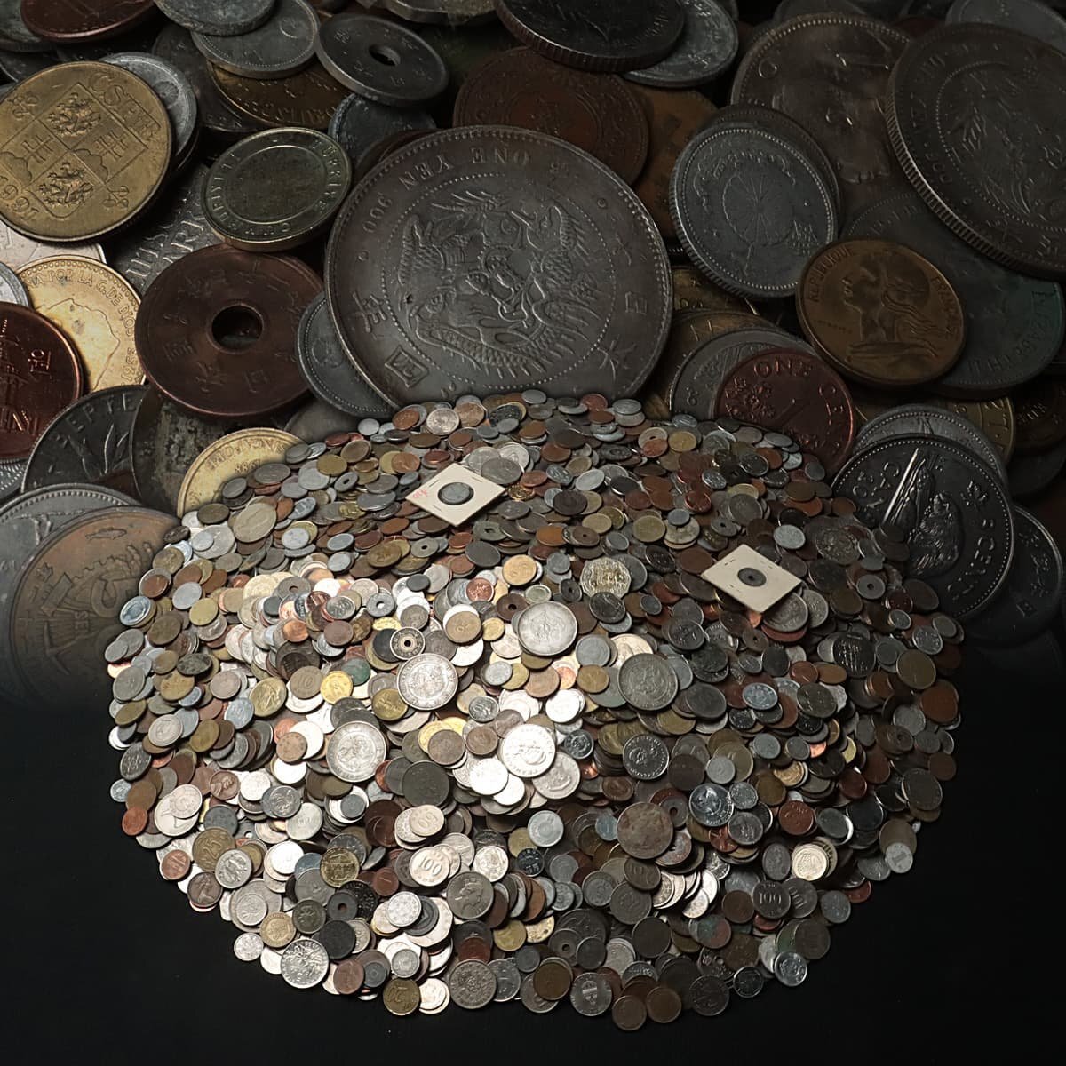 ER728 時代 世界 古銭・外国コイン 大量 まとめて 重量21.8kg 硬貨 日本古銭 アジア アメリカ ヨーロッパ 寛永通宝 近代銭の画像1