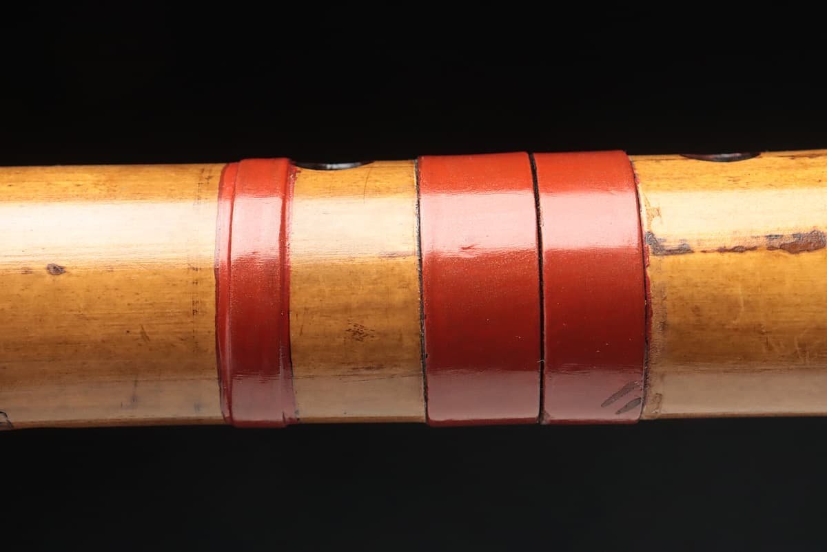 JK448 [.. бамбук . произведение *2 печать ] бамбук производства кото старый ... сякухати общая длина 51.8cm -слойный 370g* бамбук длина дудка традиция традиционные японские музыкальные инструменты 