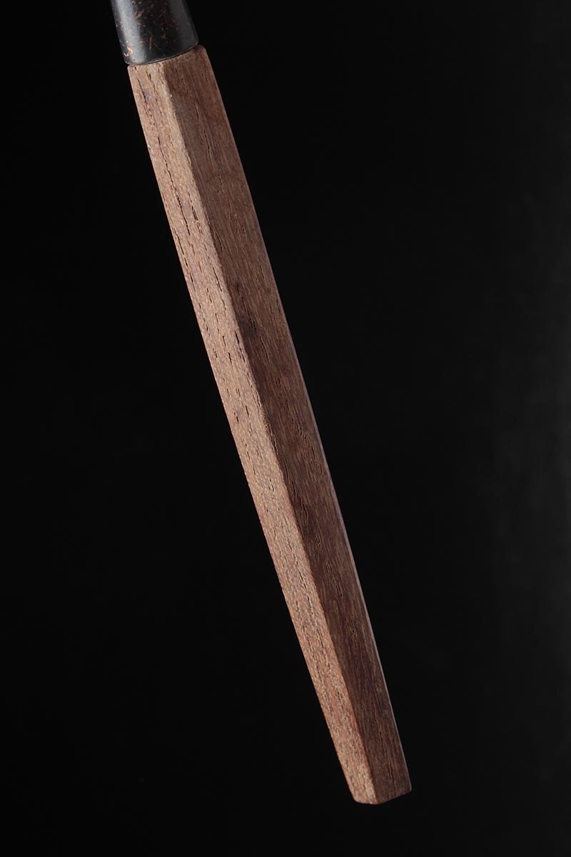 JI967 茶道具 木柄灰匙・銅灰均し 二点 全長22.7cm/16.3cm 総重85gの画像4
