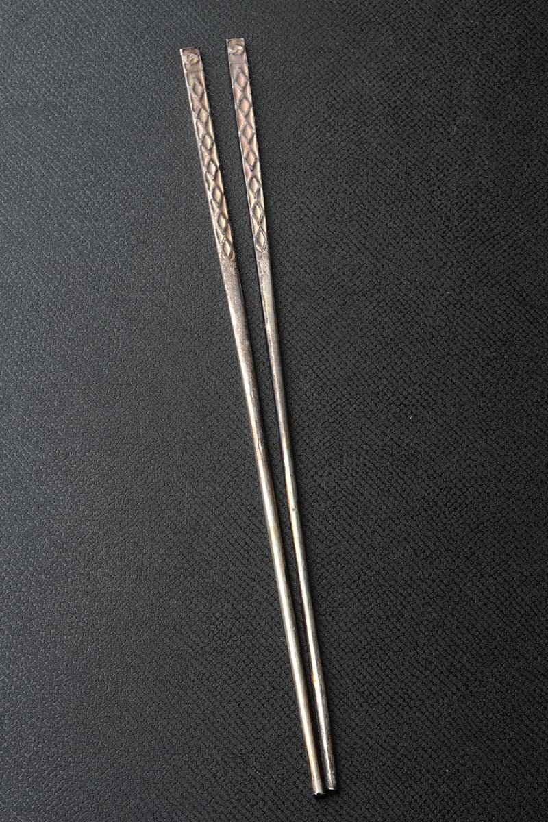 JK425 時代金工 銀箸・銀香箸 一膳 全長14.4cm 重15g・銀箸子の画像7