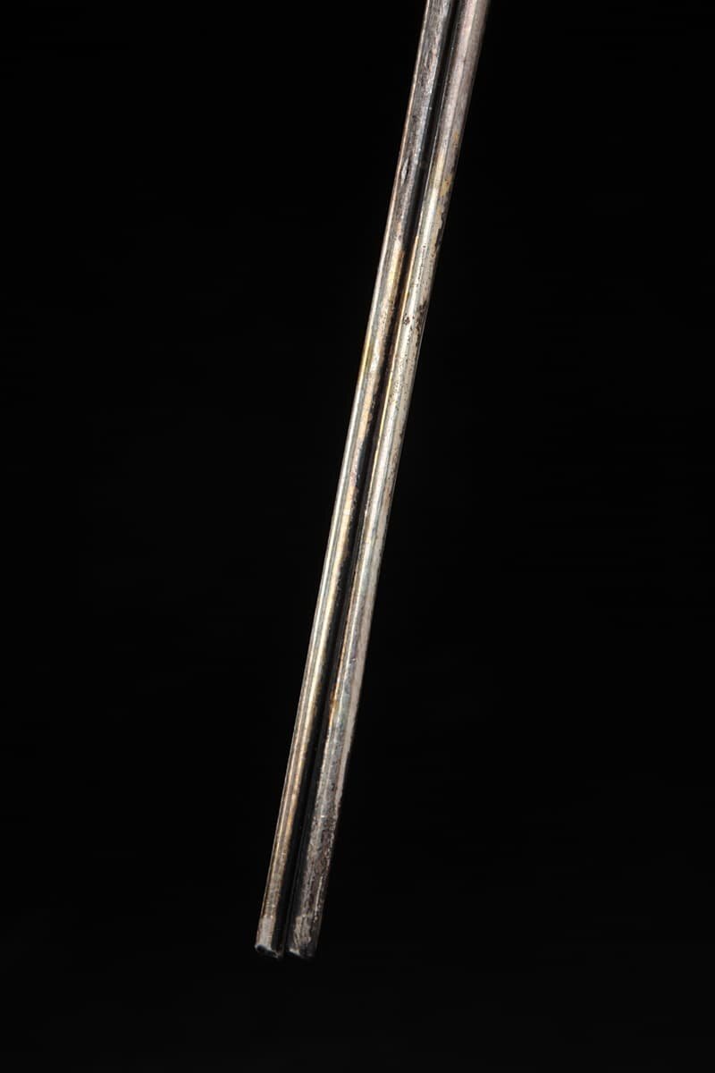 JK425 時代金工 銀箸・銀香箸 一膳 全長14.4cm 重15g・銀箸子の画像6