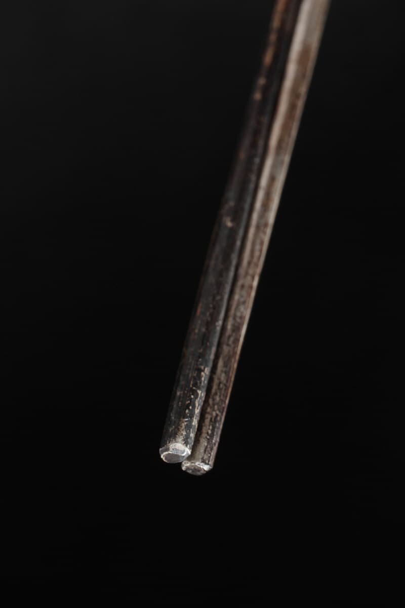 JK425 時代金工 銀箸・銀香箸 一膳 全長14.4cm 重15g・銀箸子の画像10