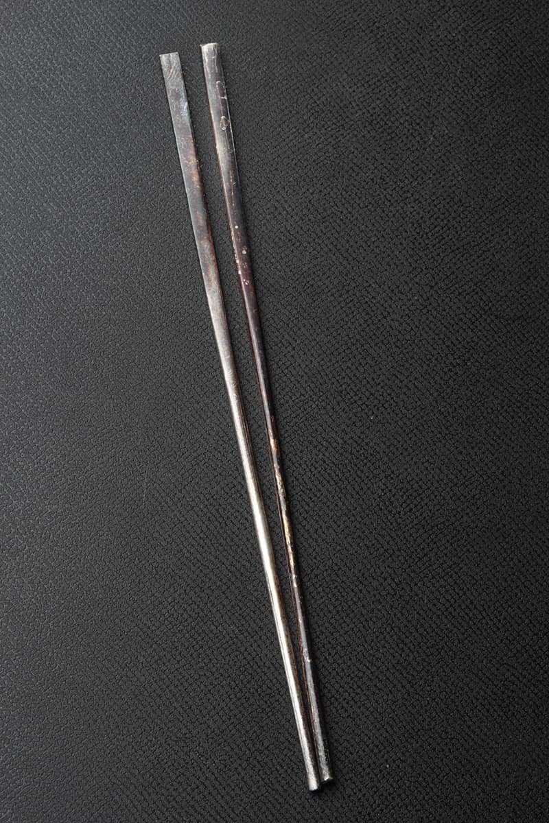 JK425 時代金工 銀箸・銀香箸 一膳 全長14.4cm 重15g・銀箸子の画像8