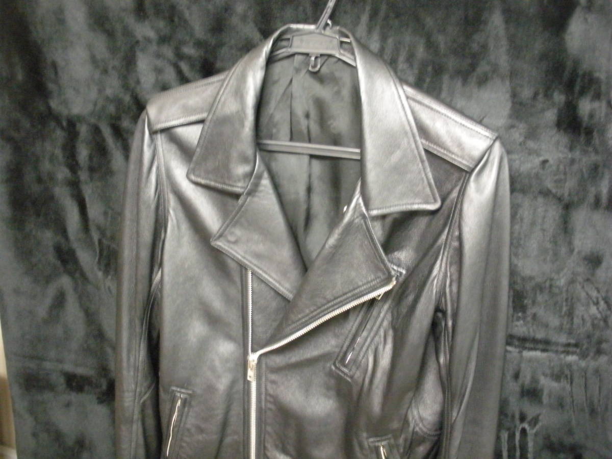  beautiful goods RICK OWENS Rick Owens leather double rider's jacket /40 15AW