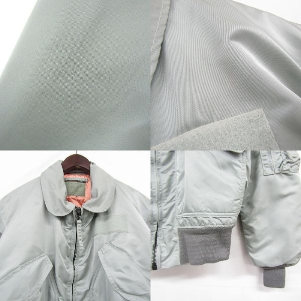 *USA made *. interval size S HOPE U.S. AIR FORCE 45P flight jacket quilting liner military gray old clothes Vintage 4A0402