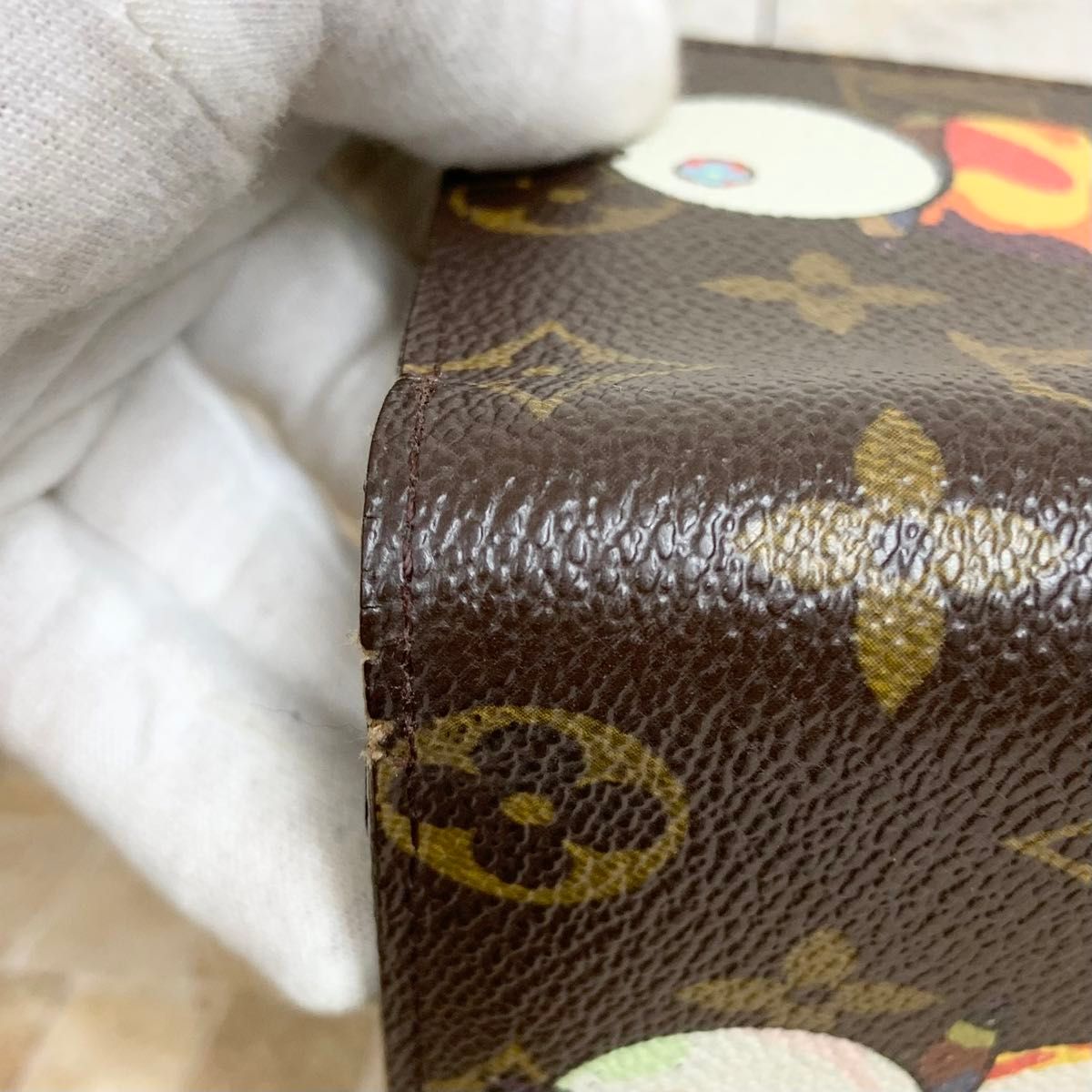 【レア】ルイヴィトン 村上隆 モノグラム ポルトフォイユ マルコ 二つ折り財布 コンパクト パンダ LOUIS VUITTON 