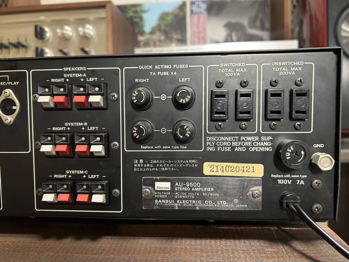 【完動品 名機】サンスイSANSUI AU-9500 プリメインアンプ 【動作良好 メンテナンス品】の画像6