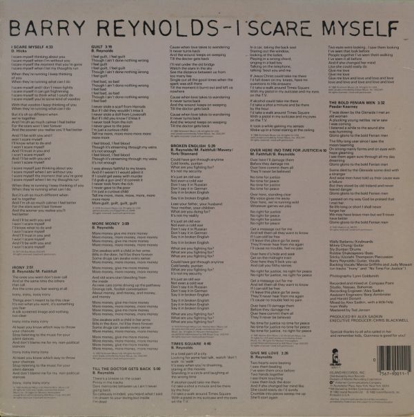 New Wave Reggae！米オリジLP！Barry Reynolds / I Scare Myself 1982年作 Island 90011-1 Sly&Robbie、Judy Mowatt、Marcia Griffith 参加_画像3