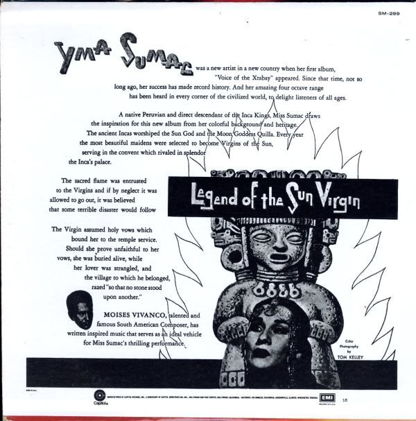 78年 USプレスLP！Yma Sumac / Legend Of The Sun Virgin【Capitol SM-299】イマ・スマック エキゾチカ モンド Exotica イージーリスニング_画像3