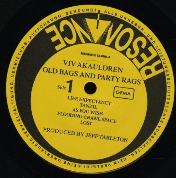 オランダ盤オリジLP！Viv Akauldren / Old Bags And Party Rags 1986年 Resonance 33-8604 オルタナティブ サイケデリック・ロック_画像2