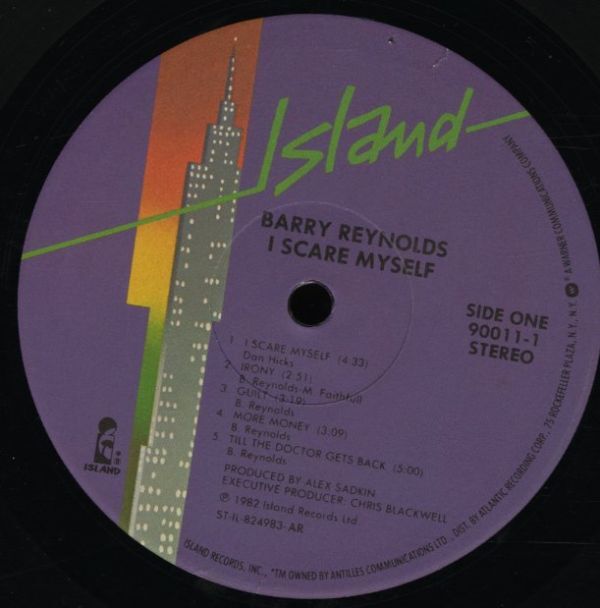 New Wave Reggae！米オリジLP！Barry Reynolds / I Scare Myself 1982年作 Island 90011-1 Sly&Robbie、Judy Mowatt、Marcia Griffith 参加_画像2