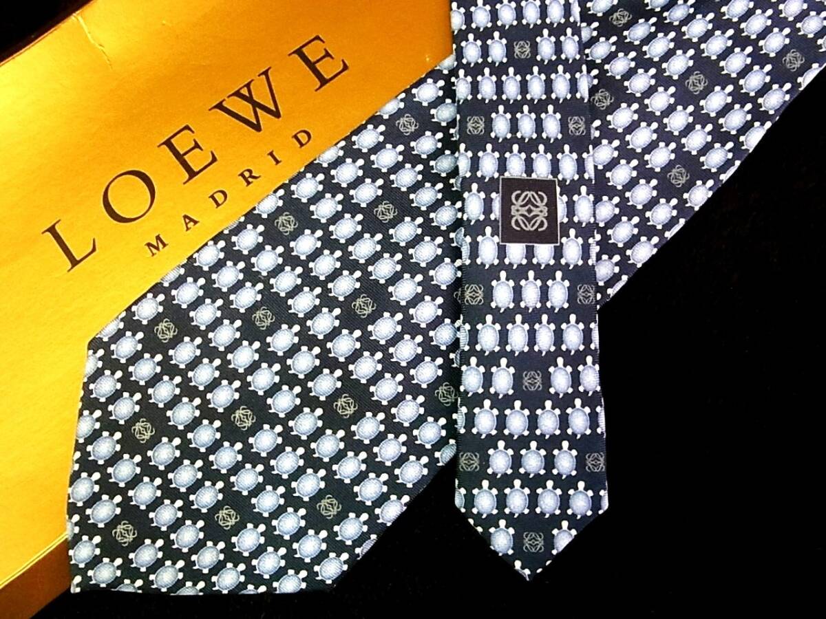 ◆SALE◆1338◆【ＬＯＥＷＥ】ロエベ【カメ・亀・総ロゴ】ネクタイ_画像2