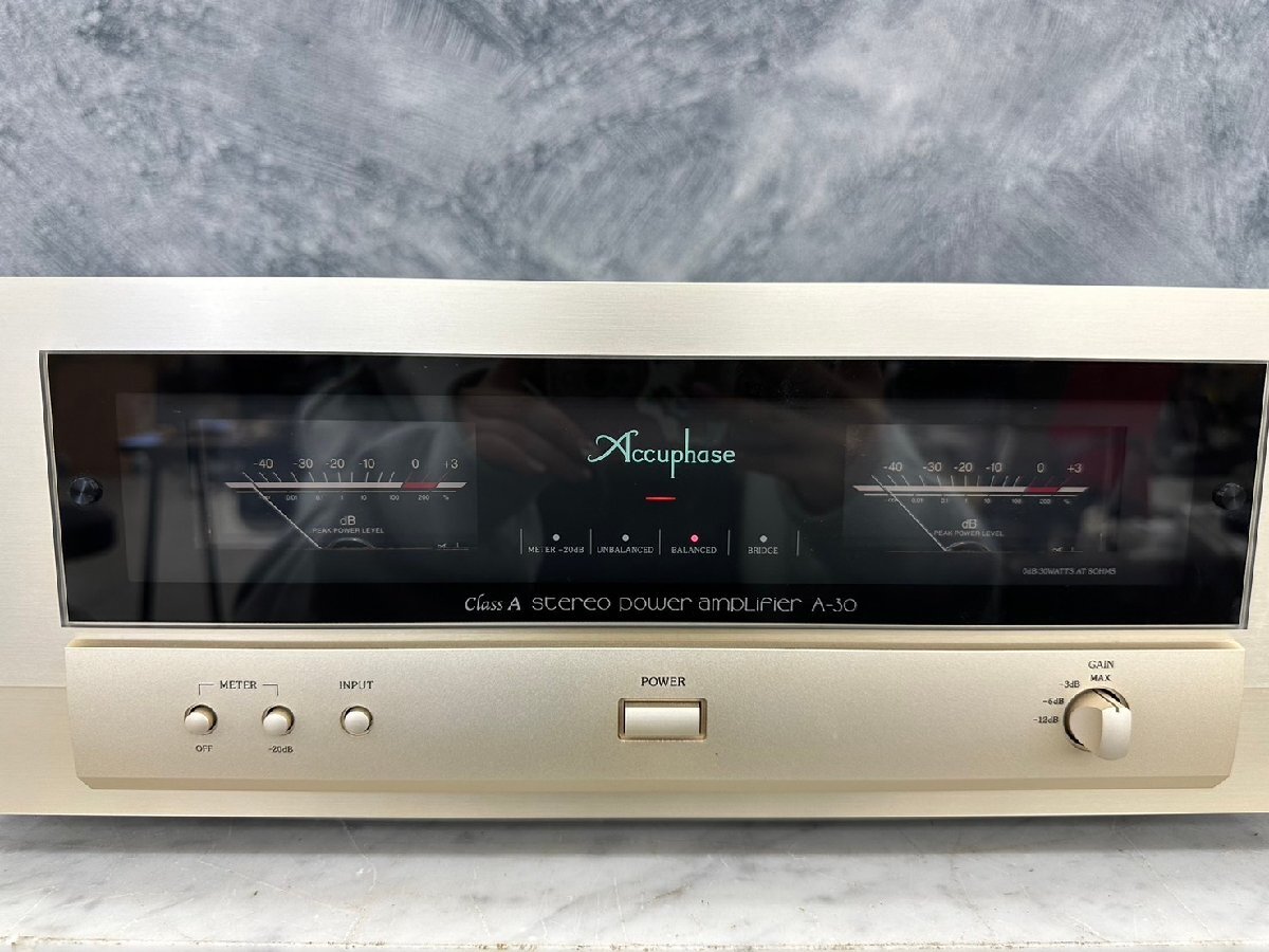 □t2682 中古★Accuphase アキュフェーズ A-30 ステレオパワーアンプの画像2