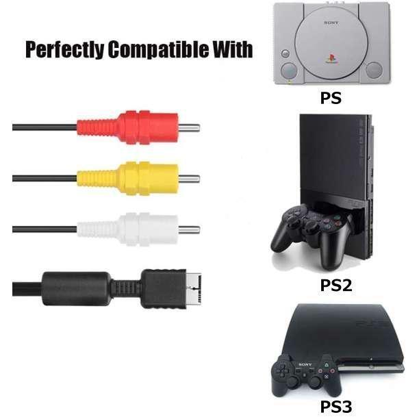 プレステ PS3 PS2 PSone ステレオ AVケーブル 1.8m ソニー レトロゲーム SONYの画像2