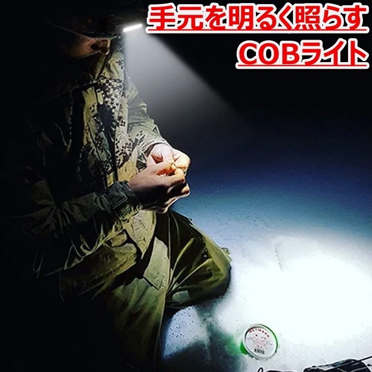 LEDヘッドライト充電式USB明るいCOBアウトドアキャンプ登山夜釣りルーメンの画像2