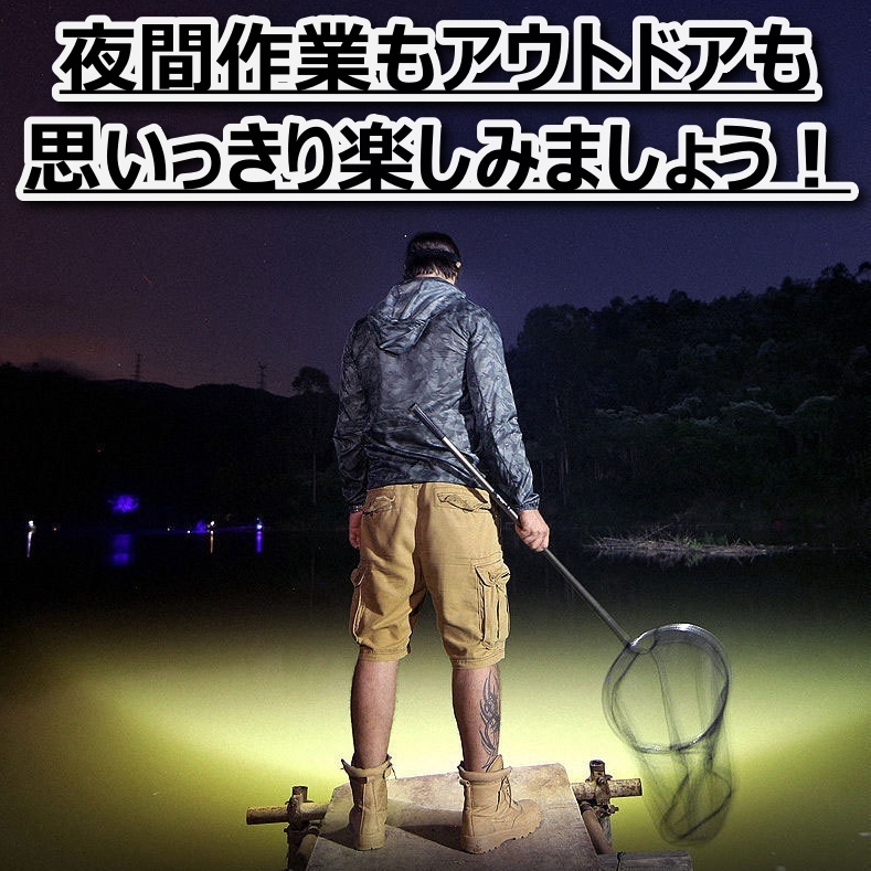 LEDヘッドライト充電式USB明るいCOBアウトドアキャンプ登山夜釣りルーメン_画像4